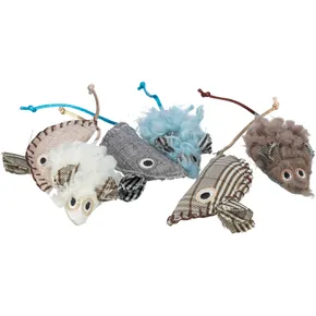 Mysz materiałowa/pluszowa z kocimiętką, 8 cm, różne typy